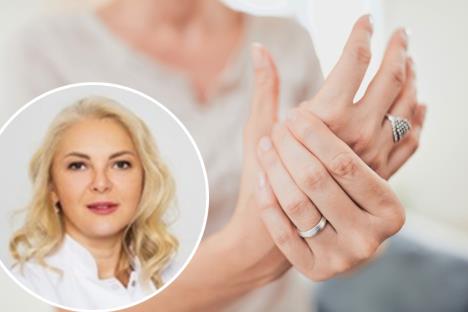 dr Jelena Aleksić/ženske ruke zahvaćene artritisom
