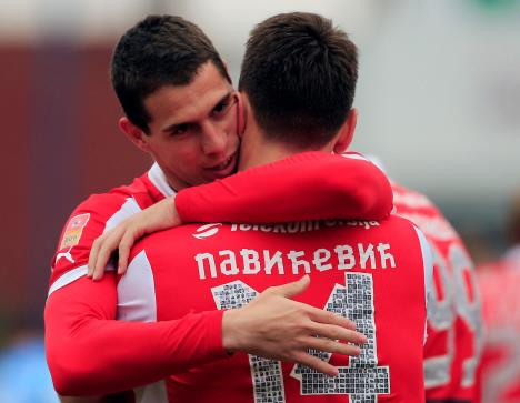 Fudbaler Darko Lazić u dresu Crvene zvezde