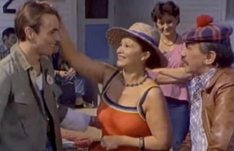 Dara Čalenić, Vladimir Petrović i Dragomir Bojanić Gidra u filmu Žikina dinastija.jpg