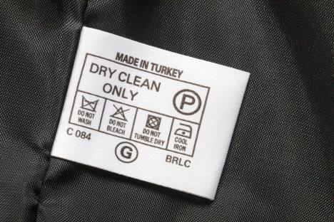 Simboli na etiketi odeće za pranje, sušenje i peglanje