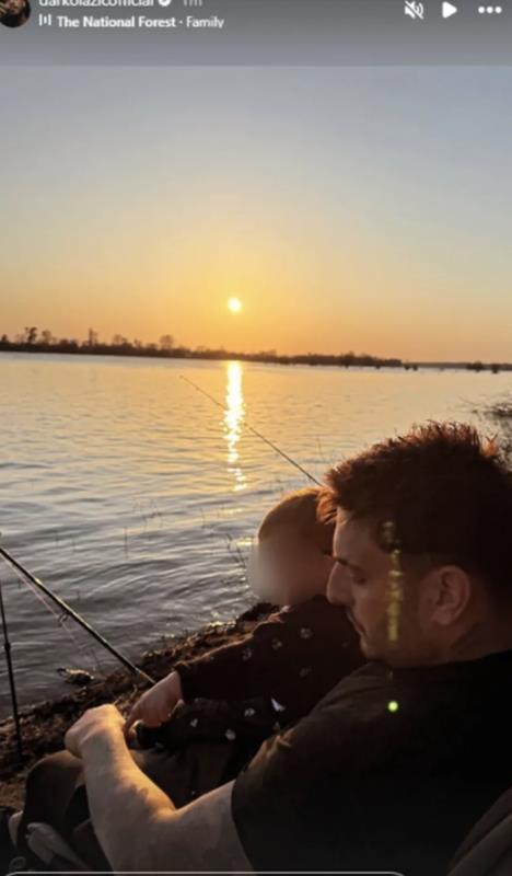 Darko Lazić sa detetom peca