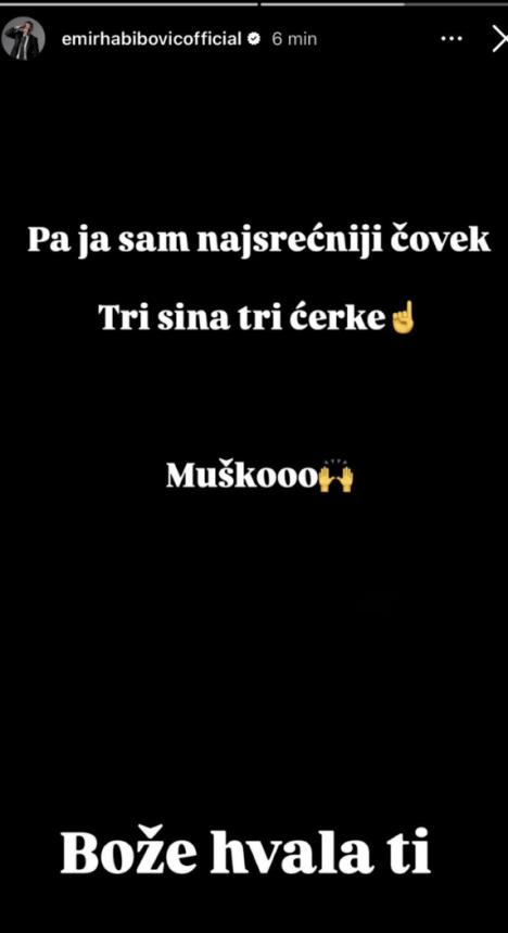 Emir Habibović postaje otac