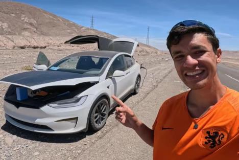 Jutjuber Sandro ostao nasred puta jer mu se ispraznila baterija na Tesli