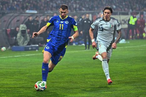Edin Džeko na meču Bosna i Hercegovina - Italija