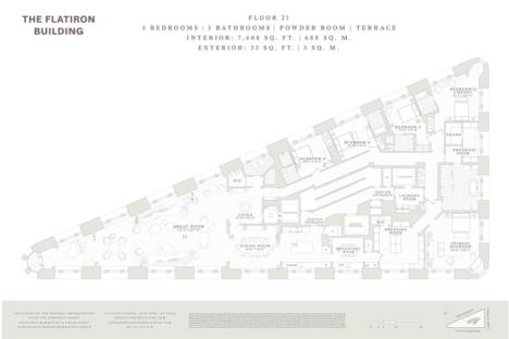 Nacrt stana u zgradi Fletajron