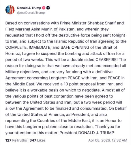 Objava Donalda Trampa o Iranu