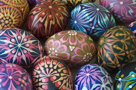 farbanje jaja voskom, šabloni