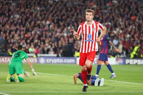 Aleksander Sorlot na meču Barselona - Atletiko Madrid