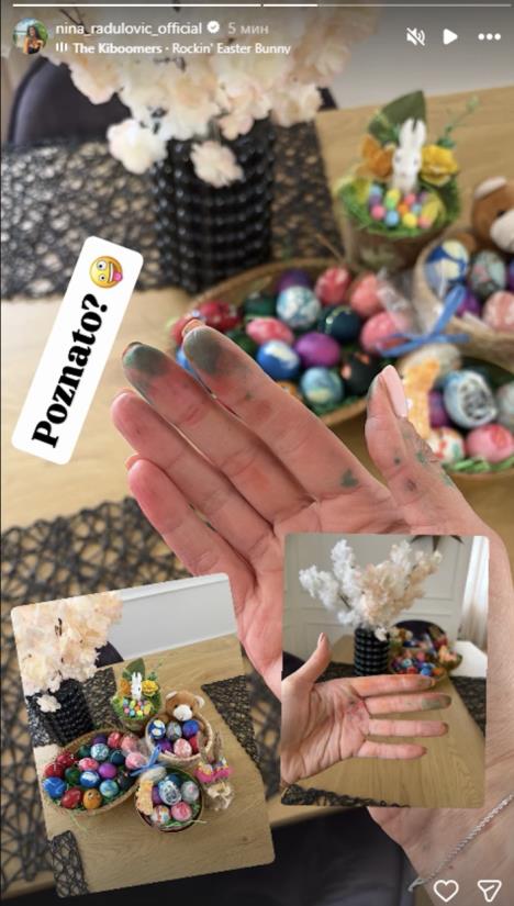 Nina Radulović sprema jaja tokom Velikog petka