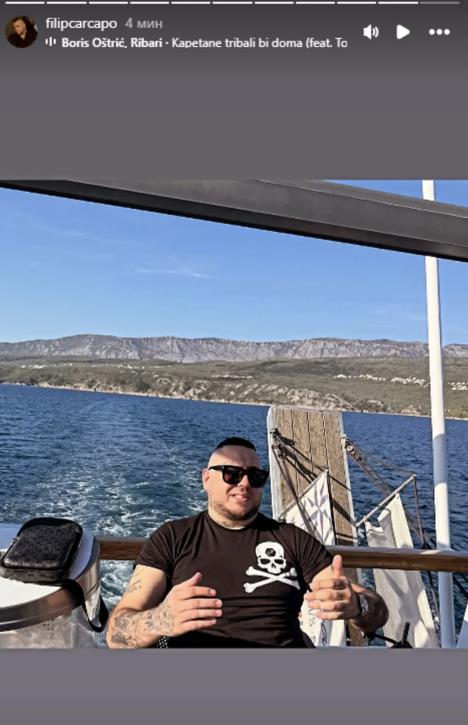 Filip Car uživa na brodu