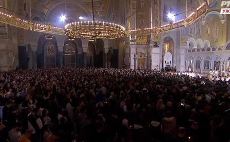 Liturgija u Hramu Svetog Save Vaskrs