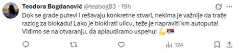 2026-04-23 10_15_05-Jelena Rosic on X_ _Blokaderi bi da blokiraju ulice zbog Evrovizije. Kad nema vi.jpg