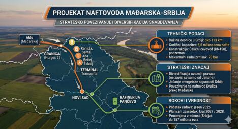 naftovod Srbija Mađarska trasa