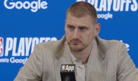 Nikola Jokić na konferenciji za medije posle petog meča Denver - Minesota
