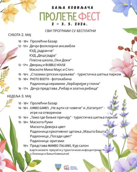 Bogat program Proleće festa