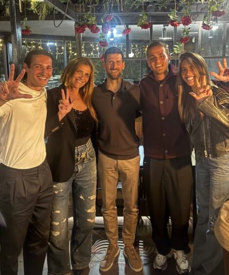Novak Đoković, Arijana Mihajlović, Dušan Mihajlović, Nikolas Mihajlović i Virdžinija Mihajlović