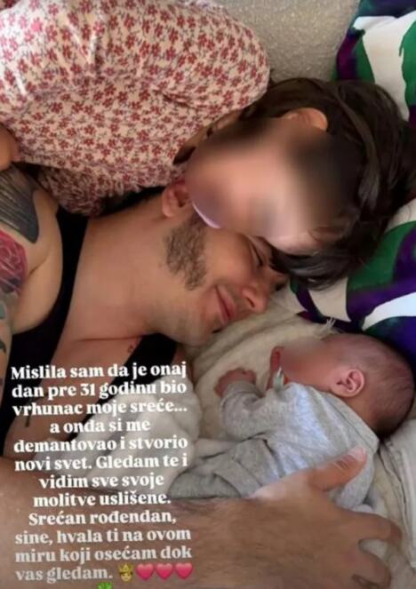 Aleksa Balašević sa sinom i ćerkom