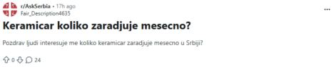 Zarada keramičar