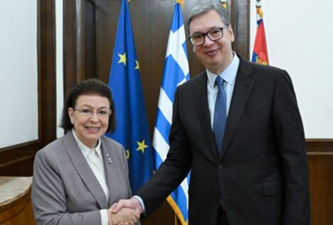 Aleksandar Vučić i Lina Mendoni