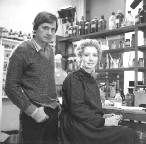 . Reditelj Boro Drašković i glumica Radmila Andrić na snimanjupre drame Žena.jpg