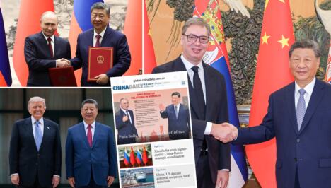 Aleksandar Vučić Si Đinping Vladimir Putin