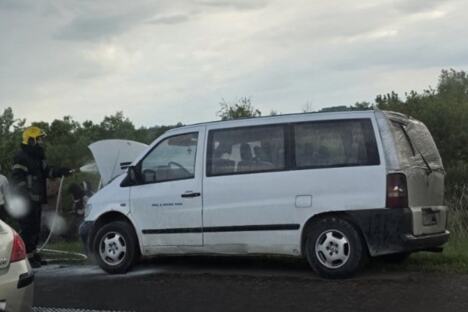zapalio se kombi kod Ikee