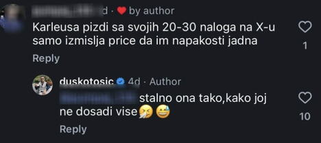 Duško Tošić o Karleuši