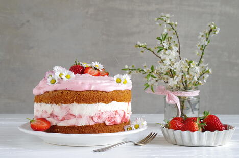 torta, jagode