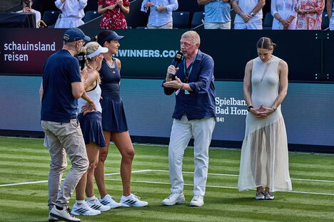 Boris Beker u razgovoru sa Anom Ivanović i Anđelik Kerber