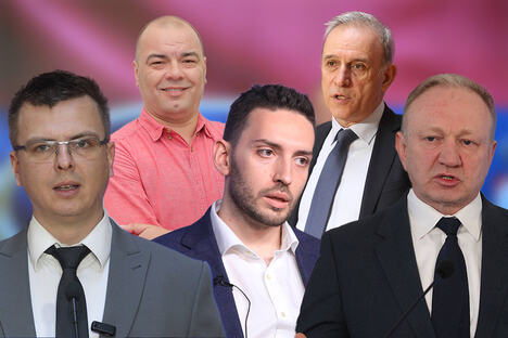 Miloš Parandilović  Goran Ješić, Pavle Grbović, Ponpš, Đilas.jpg