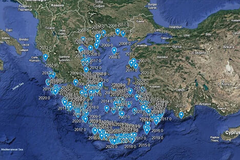 riba-zec mapa Grčka