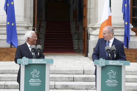 Antonio Košta, predsednik Saveta Evropske unije i Mihael Martin, premijer Irske na zvaničnom otvaranju irskog predsedavanja EU