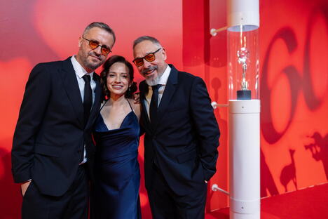 Branislav Trifunović, Snežanu van Houwelingen i Miroslav Terzić - Svetska premijera filma 3 nedelje posle u Karlovim Varima