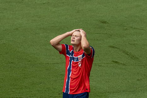 Erling Haland na meču Norveška - Engleska