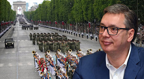 Aleksandar Vučić Francuska vojna parada