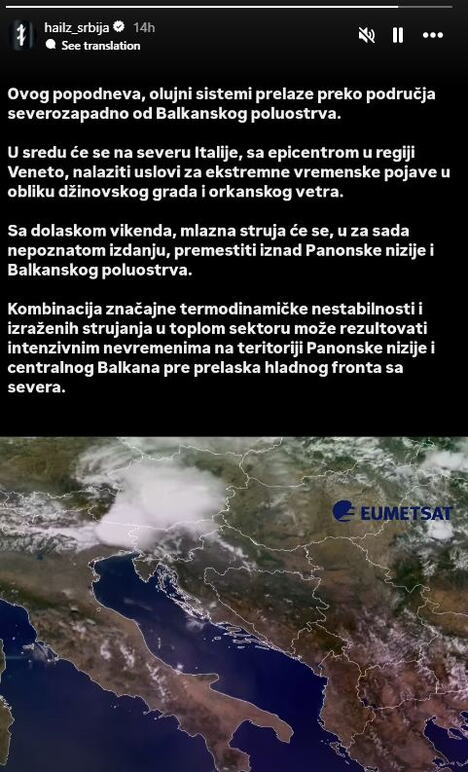 Haliz najavljuje olujno nevreme