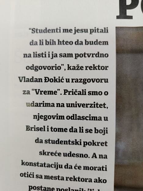 Vladan Đokić intervju Vreme