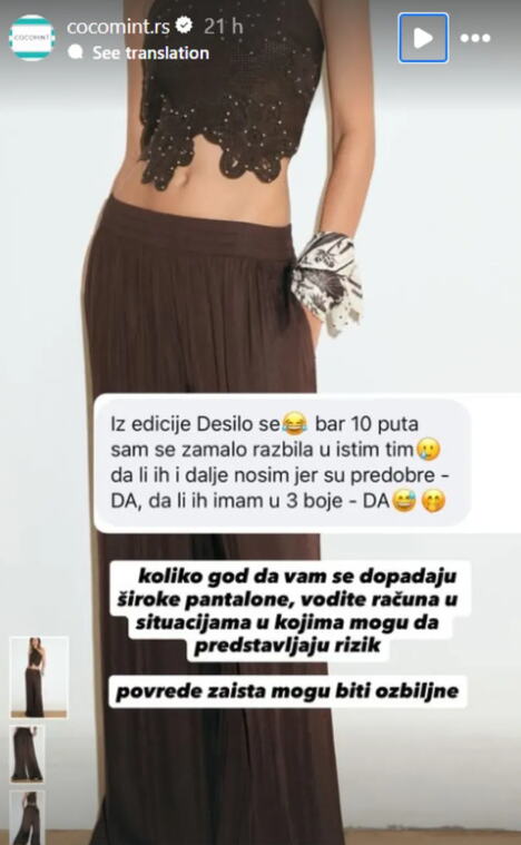 Široke lepršave Zara pantalone koje su na društvenim mrežama dobile nadimak smrtonosne pantalone