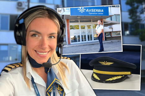 Dina Milovanović pilot Er Srbija