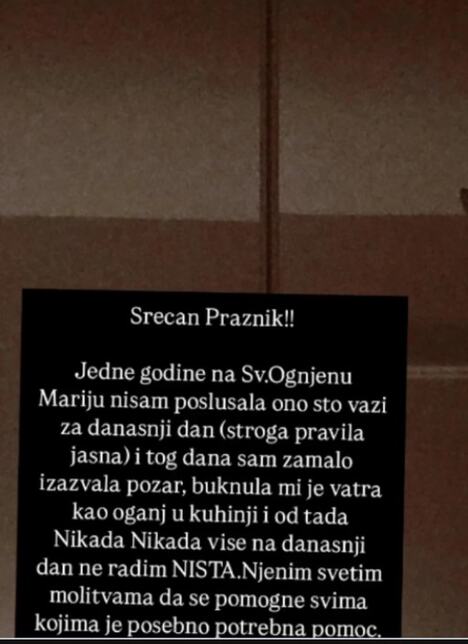 Lena Čolak o prazniku Ognjena Marija