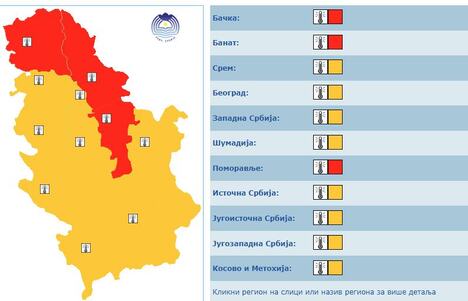 Meteoalarm za 31. jul