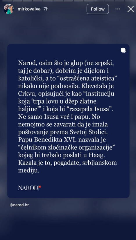 Iva Alilović, supruga Mirka Alilovića, napala je Vedranu Rudan nakon njene smrti