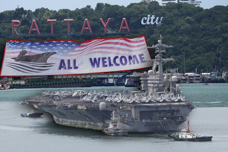 Američki nuklearni nosač aviona USS Abraham Linkoln Pataja Tajland