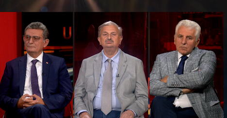 Veroljub Arsić Ljuban Karan Zoran Anđelković u studiju Kurir televizije