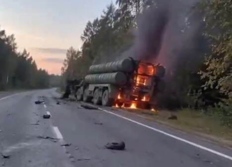 Uništeni ruski lanser sistema S-400 nakon ukrajinskog napada dronom na teritoriji Rusije