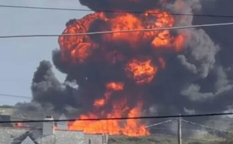 Eksplozija nakon pada britanskog aviona
