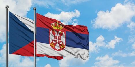 Zastave Srbije i Republike Češke