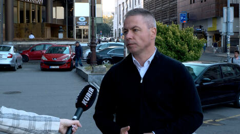 Nenad Ljubišić, predsednik Strukovnog udruženja policije daje izjavu za Kurir televiziju