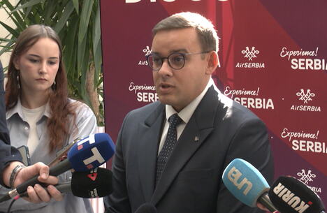 Boško Rupić - direktor komercijale i strategije Er Srbije daje izjavu za Kurir televiziju u vezi EXPO-a 2027