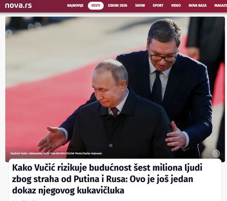 Aleksandar Vucic Vladimir Putin